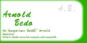 arnold bedo business card